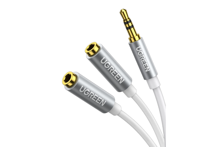 UG-10780 UGREEN 3.5 Aux Stereo Audio Splitter Cable with Braid 20cm