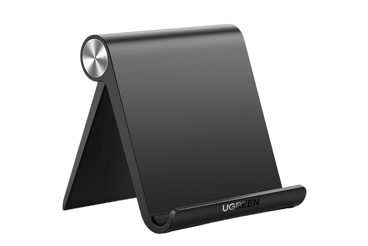 UG-50748 UGREEN Tablet Stand Holder Adjustable Protable Desktop Holder Dock Compatible for iPad 10.2 iPad Pro 11 Inch iPad 9.7 iPad Mini 5 4 3 2 iPad Air Nintendo Switch iPhone 13 12 Pro Max 11 XS XR Black