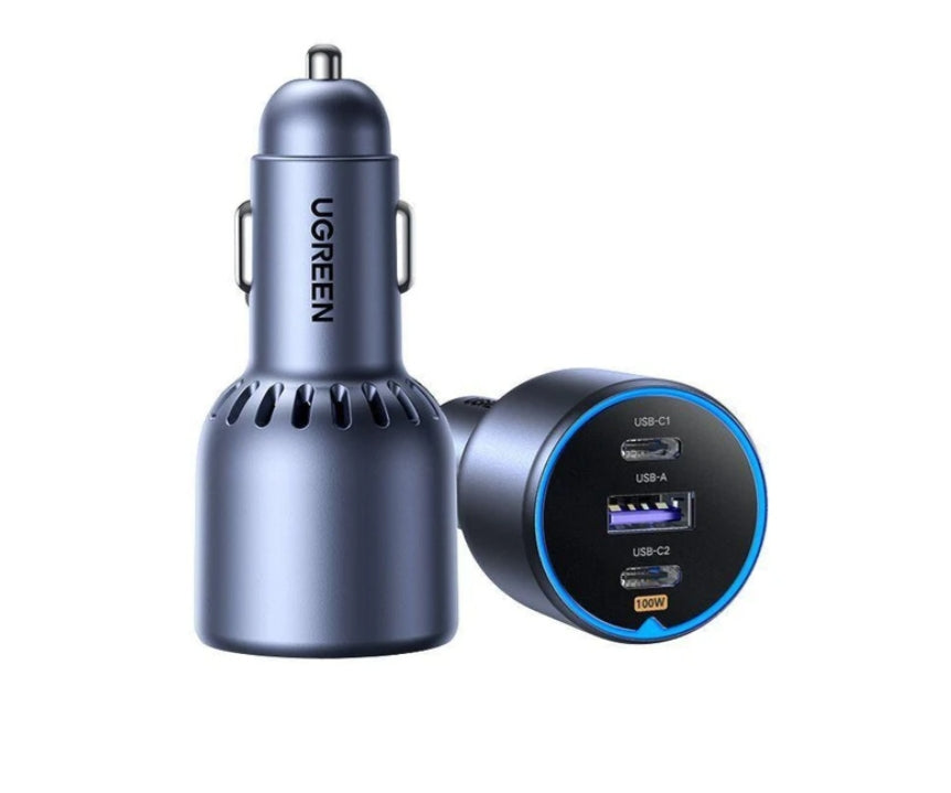 UGREEN 55511 130W 3-Port Fast Car Charger with 100W Cable