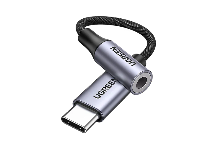 UG-80154 UGREEN USB C to 3.5mm Headphone Audio Adapter, HiFi USB C to Aux Jack DAC, Dongle Stereo Earphone Compatible with iPhone 15 Pro Max 15 Pro 15 Plus, iPad, Galaxy S23 Ultra, Pixel 7, Gray