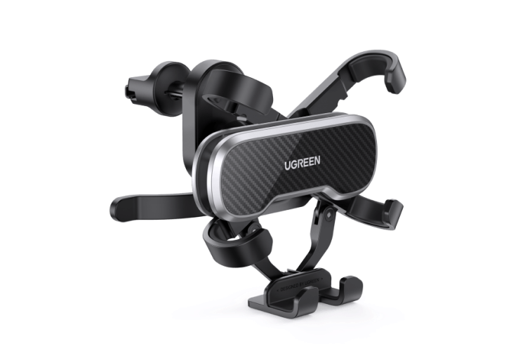 UG-80871 UGREEN Car Phone Mount Retractable Air Vent Gravity Cell Phone Holder Cradle with Hook for iPhone 13 13 mini 13 Pro 12 mini 12 Pro Max 11 XS XR X 8 Plus, Samsung S20 Ultra Note 20 10 S10 S9 S8 Plus, Mate 30 Pro, LG V40