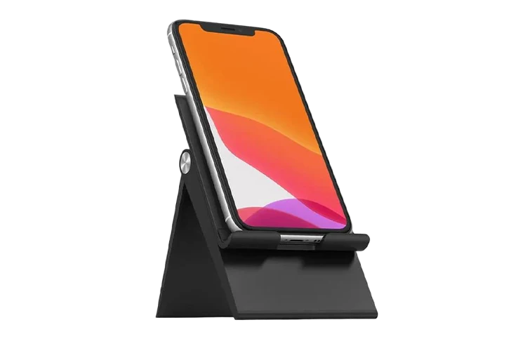 UG-80903 UGREEN Phone Stand Cell Phone Holder Adjustable Desktop Mount Compatible with iPhone 13 12 11 Pro Max 13 12 Mini SE 2020 XS XR 8 Plus 7, Galaxy S20 Ultra S10 S9 S8 Note 10, Google (Black)