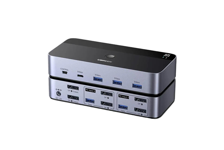 UGREEN DisplayPort Dual Monitor KVM Switch 2 In 2 Out £¬ UG-55851