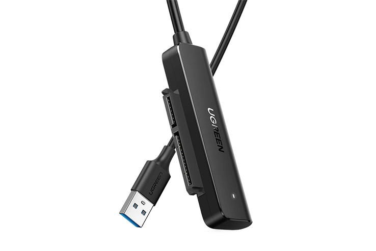 UGREEN 70609 SATA to USB Adapter, SATA USB 3.0 Cable to 2.5 inch SATA III HDD SSD Hard Drive, (7+15) Pin SATA III Converter 5Gbps High Speed Transfer, Support UASP, Driver-Free, 1.5FT