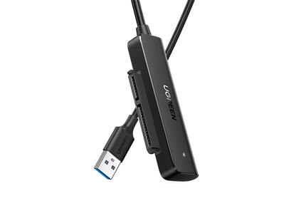 UGREEN 70609 SATA to USB Adapter, SATA USB 3.0 Cable to 2.5 inch SATA III HDD SSD Hard Drive, (7+15) Pin SATA III Converter 5Gbps High Speed Transfer, Support UASP, Driver-Free, 1.5FT