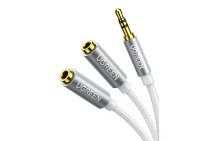 UGREEN 10780 3.5 Aux Stereo Audio Splitter Cable with Braid 20cm