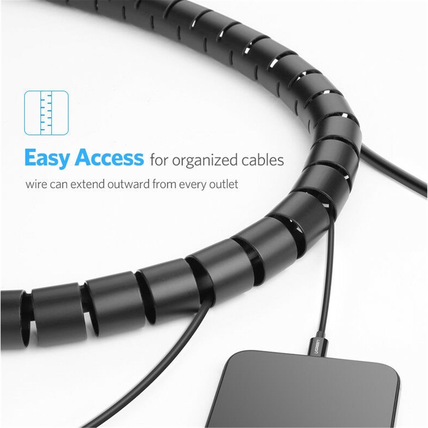 UGREEN Cable Sleeve - 1.5m - Black