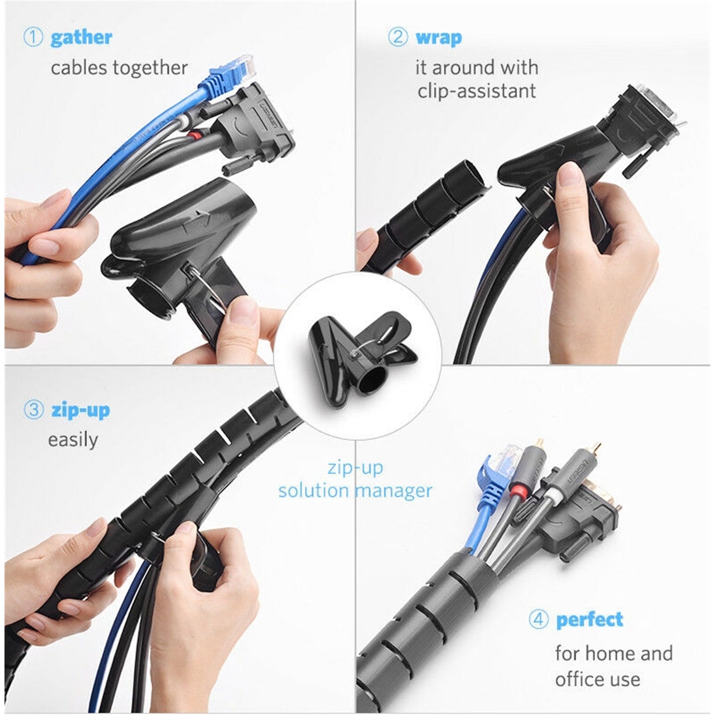 UGREEN Cable Sleeve - 1.5m - Black