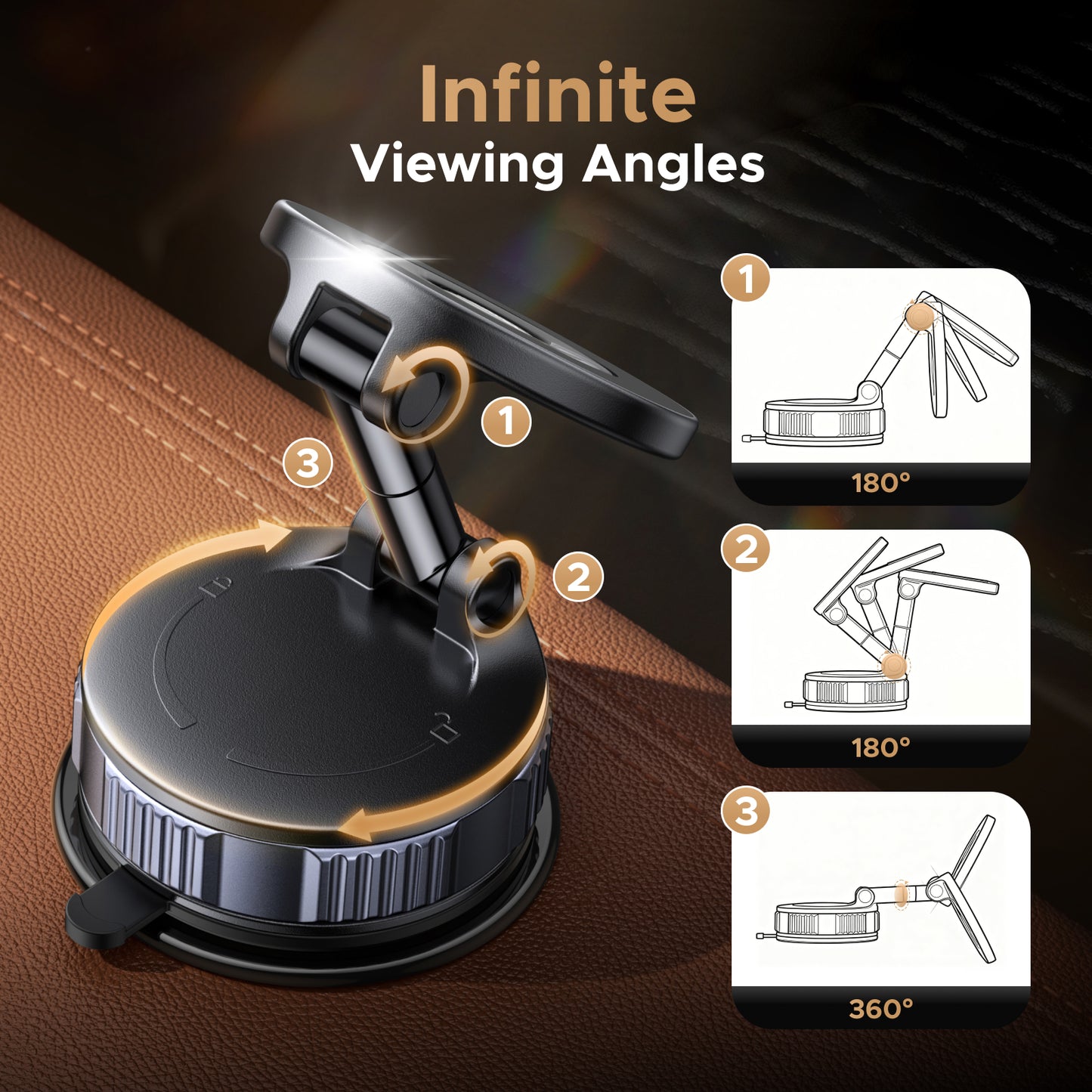 UGREEN Suction Cup Magnetic Phone Mount