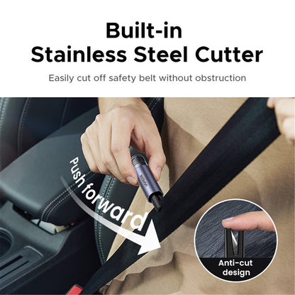 UGREEN UG-35347 Car Safety Hammer - Glass Breaker & Seat Belt Cutter; Handy Base for Quick Access & Storage; Rapid Breaking Even Underwater