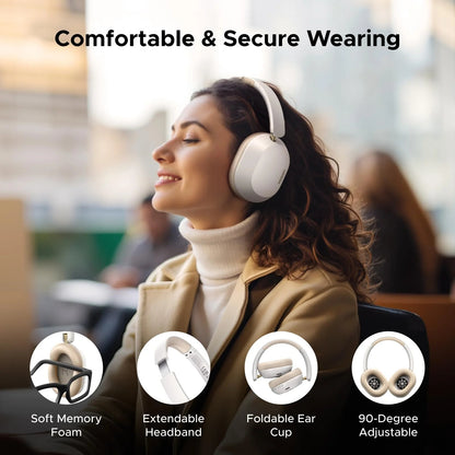 UGREEN 35758 HiTune Max5c Hybrid Active Noise-Cancelling Headphones - White