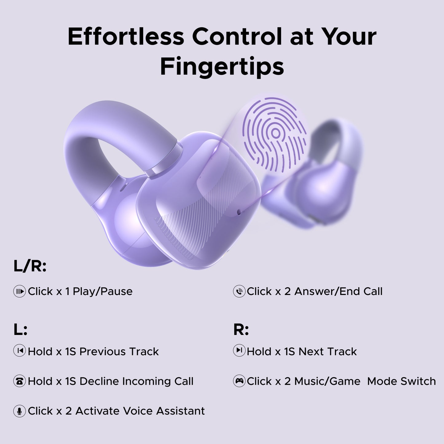 UGREEN HiTune S3 True Wireless Earbuds Purple