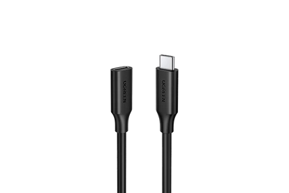 UGREEN 10387 USB-C/M to USB-C/F Gen2 5A Extension Cable 1m (Black)
