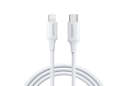 Ugreen 10493 Lightning To Type-C 2.0 Male Cable White 1M