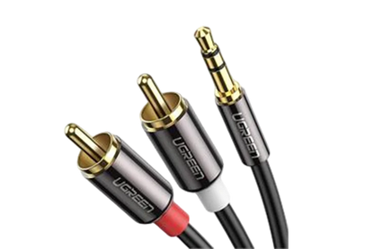 UGREEN 10584 3.5 Male To 2 RCA Male Cable 2M