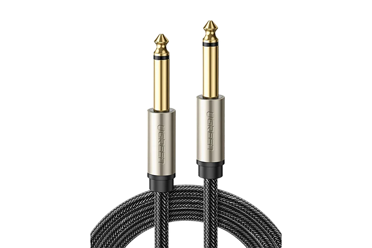 UGREEN 10638 6.5 Male to Male Stereo Auxiliary Aux Audio Cable 2m (Gray)