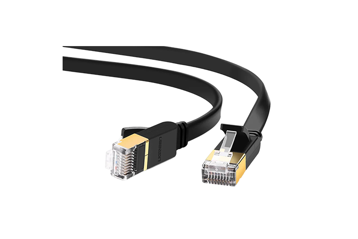 UGreen Cat7 Ftp Ethernet 20m Flat LAN – Black