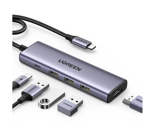 UGREEN 15596 Revodok USB C Hub 5 in 1 3xUSB-A 3.0 + HDMI + PD 4K@30Hz