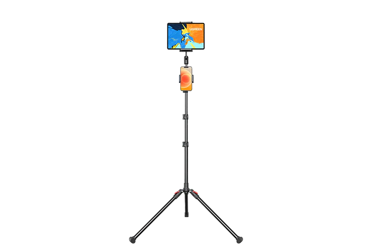 UGREEN 15647  68inch Tripod Stand for Tablet Phone, Gooseneck Floor Tripod Stand and Holder with 360° Rotating Compatible with iPad Pro Air Mini, iPhone,and 4.7-12.9" Devices