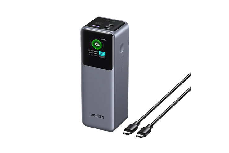 UGREEN 35525B Nexode 25000mAh 200W 3-Ports Power Bank USB-C Laptop Charger - Black