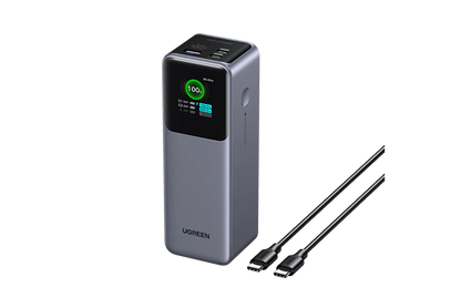 UGREEN 35525B Nexode 25000mAh 200W 3-Ports Power Bank USB-C Laptop Charger - Black