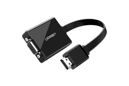 Ugreen 40248 HDMI To VGA+3.5 USdio With Power Port Converter Black