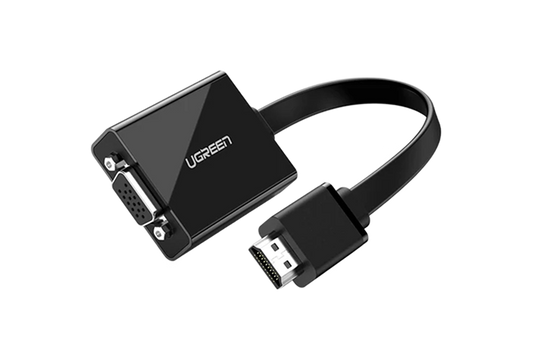 Ugreen 40248 HDMI To VGA+3.5 USdio With Power Port Converter Black