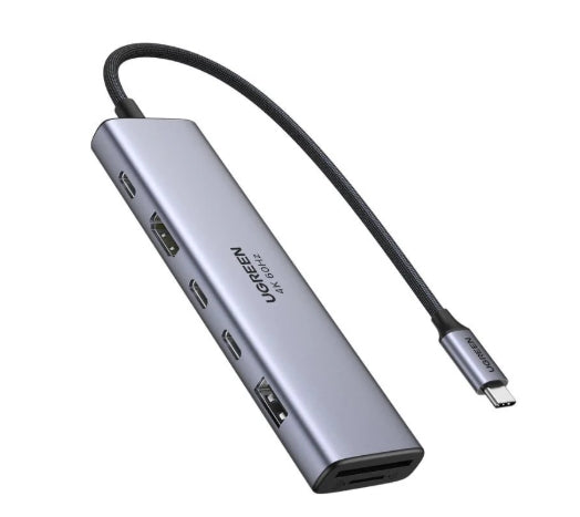 Ugreen 45521  7-in-1 HDMI+2xUSB-C 3.2+1xUSB-A 3.2+SD/TF+PD