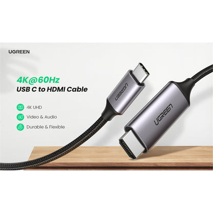 UGREEN UG-50570 USB-C to HDMI Cable - 1.5m - Grey / Black