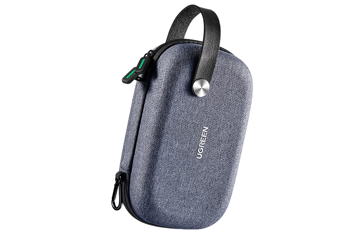 UGREEN 50903 Travel Case Universal Electronic Accessories Bag Cable Organizer Portable Carrying Pouch for Mini Speaker, USB Cable, Memory Cards, Power Bank, Hard Drive, Charger, Cosmetics, and More, Grey