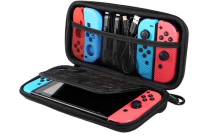 UGREEN  50974 Case for Nintendo Switch Portable Travel Carrying Hard Shell Case Protective Bag Pouch with Carabiner for Switch Console, 3 Pairs Joy-Cons Controllers, Joy-Con Straps, 9 Game Cards, USB C Cable