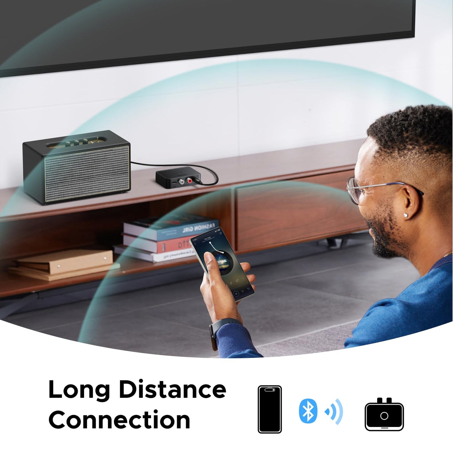 UGREEN Bluetooth 6.0 Audio Receiver LDAC Hi-Res Stereo Adapter | Dual Connection, 3.5mm and RCA Outputs, 15H Battery Life, Fireproof Shell, For Speaker, Amplifier, Car Stereo