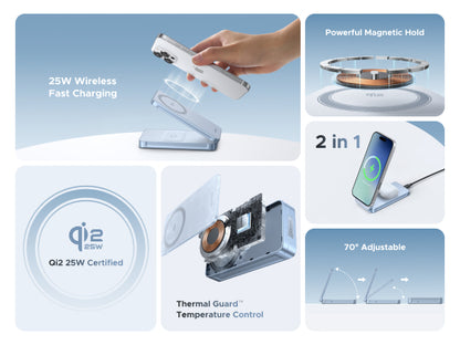 UGREEN MagFlow 2-in-1 Magnetic Wireless Charger 25W