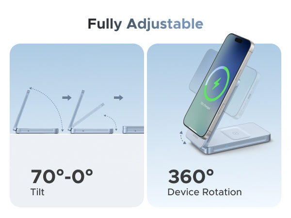 UGREEN MagFlow 2-in-1 Magnetic Wireless Charger 25W