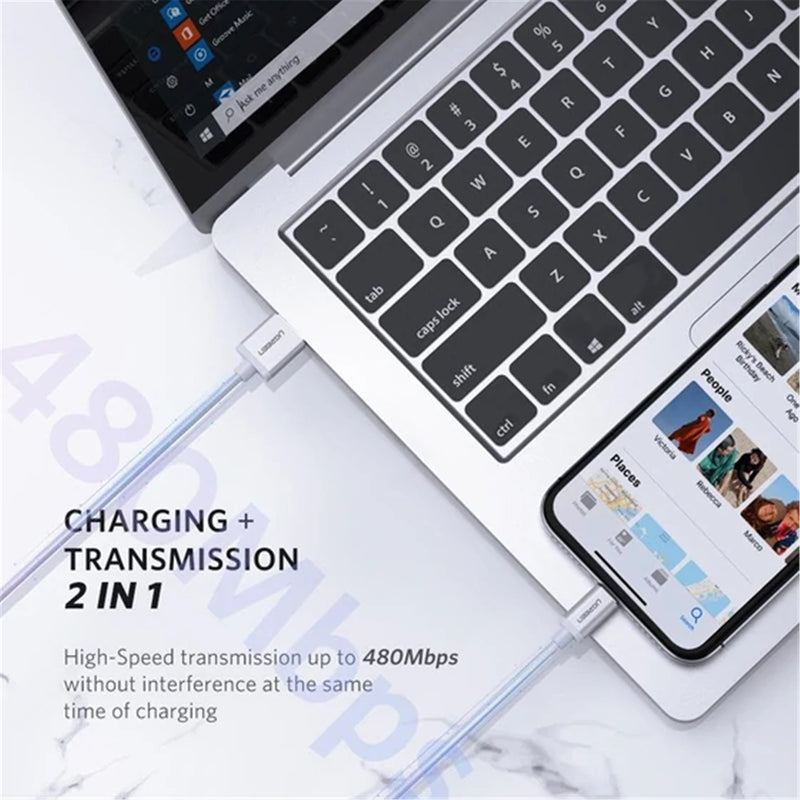 UGREEN 60161 USB 2.0 - MFi Certified Lightning to USB-A Cable - 1m - Silver