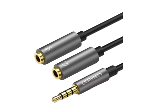 UGREEN AV141 3.5mm Audio Splitter Cable - 20cm - Black