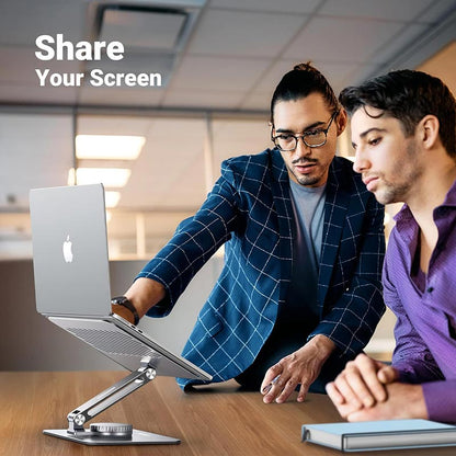 UGREEN 90849 Laptop Stand for Desk Adjustable 360 Rotating Base Compatible with MacBook Pro Air Stand, Lenovo Ideapad 3, Dell Chromebook, HP Notebook up to 17.3 Inch