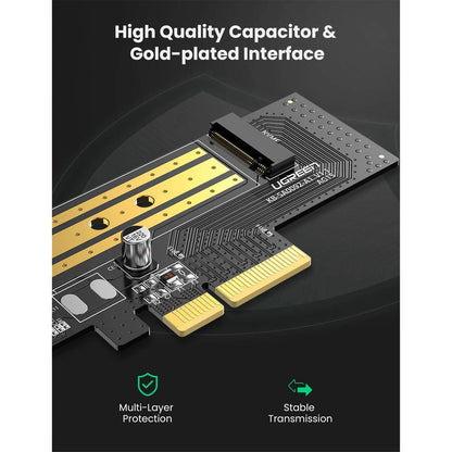 UGREEN CM302 M.2 NVME to PCI-E 3.0 X4 Express Card Adapter - Support 2230 2242 2260 2280 M.2 SSD