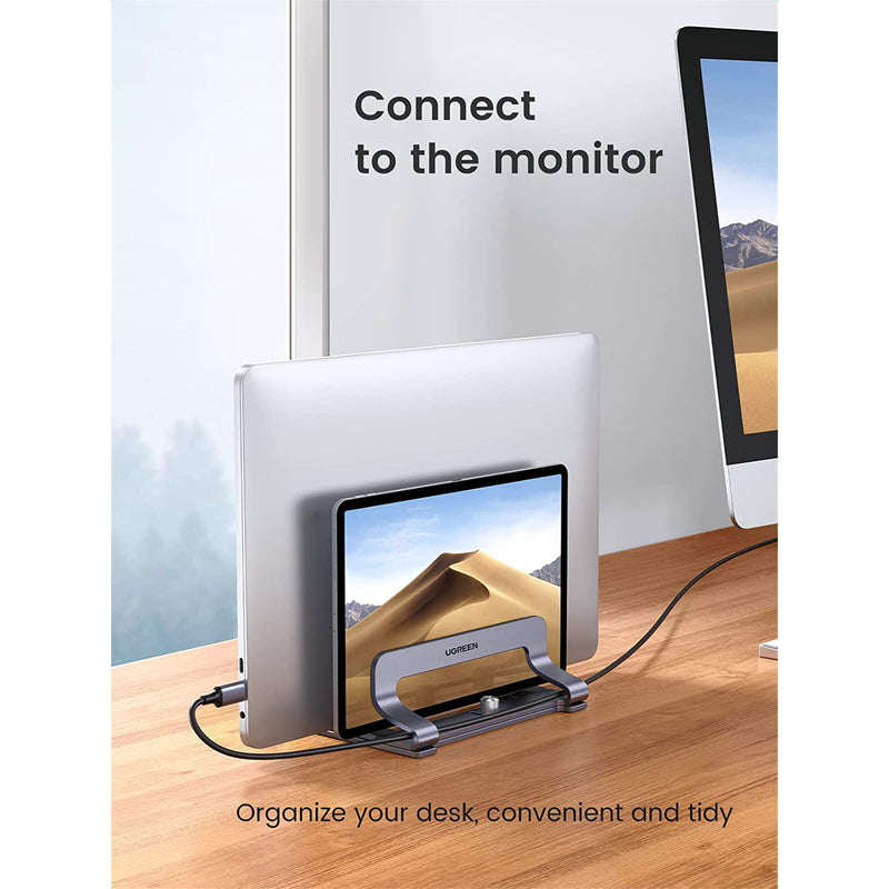 UGREEN 60643 Vertical Dual Slot Laptop Stand for Desk