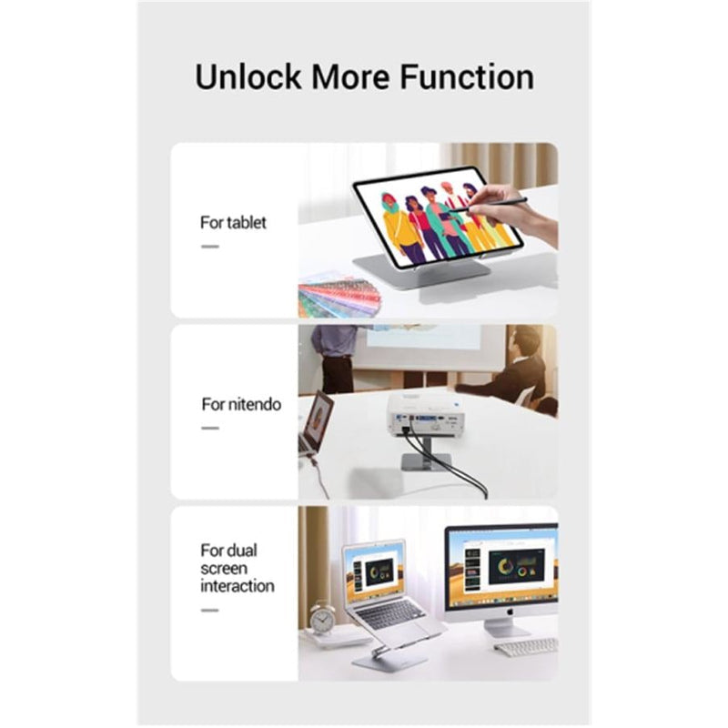 UGREEN 40291 Laptop Stand - Silver, Ergonomic Height Angle Adjustable, Compatible with 11.6" to 17.3" Apple MacBook / Laptops