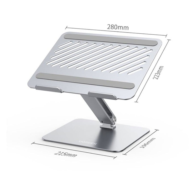 UGREEN 40291 Laptop Stand - Silver, Ergonomic Height Angle Adjustable, Compatible with 11.6" to 17.3" Apple MacBook / Laptops