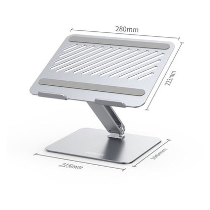 UGREEN 40291 Laptop Stand - Silver, Ergonomic Height Angle Adjustable, Compatible with 11.6" to 17.3" Apple MacBook / Laptops