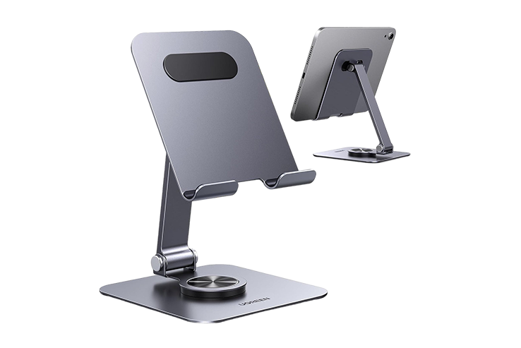 UGREEN 45860 iPad Stand 360° Rotatable Metal Phone and Tablet Stand Holder for Desk Adjustable Foldable Tablet Mount Compatible with All up tp 13'' Devices iPhone 16 Pro Max iPad Pro/Air/Mini Galaxy Tab