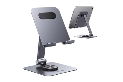 UGREEN 45860 iPad Stand 360° Rotatable Metal Phone and Tablet Stand Holder for Desk Adjustable Foldable Tablet Mount Compatible with All up tp 13'' Devices iPhone 16 Pro Max iPad Pro/Air/Mini Galaxy Tab