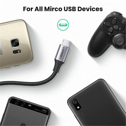 UGREEN UG-60148 USB 2.0 USB-A to Micro USB Cable - 2m - Black