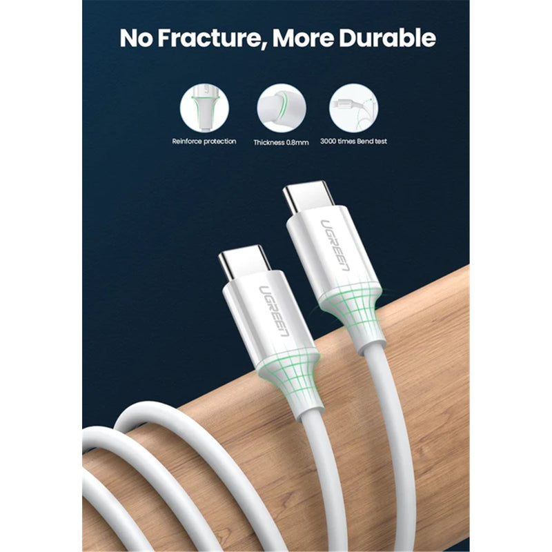 UGREEN UG-60520 USB 2.0 USB-C Cable - 2m - White