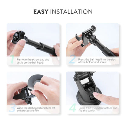 UGREEN UG-60990 Gravity Phone Holder with Suction Cup - Black