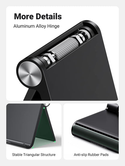 UGREEN Tablet Stand Holder Adjustable Protable Desktop Holder Dock Compatible for iPad 10.2 iPad Pro 11 Inch iPad 9.7 iPad Mini 5 4 3 2 iPad Air Nintendo Switch iPhone 13 12 Pro Max 11 XS XR Black