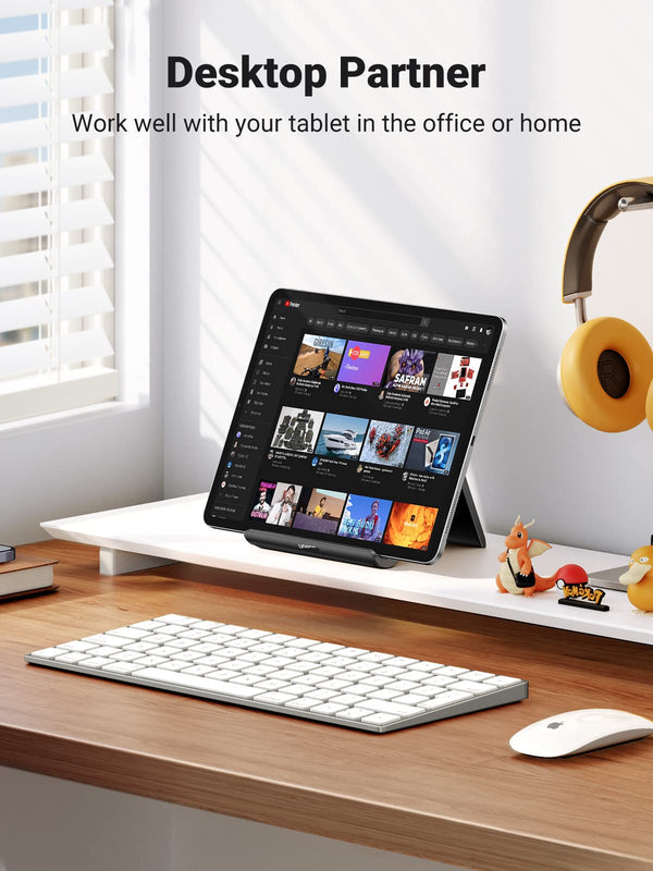 UGREEN Tablet Stand Holder Adjustable Protable Desktop Holder Dock Compatible for iPad 10.2 iPad Pro 11 Inch iPad 9.7 iPad Mini 5 4 3 2 iPad Air Nintendo Switch iPhone 13 12 Pro Max 11 XS XR Black