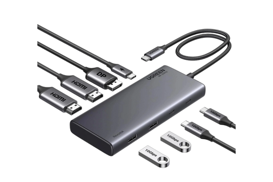 UGREEN 35625 8 in 1 2xHDMI+DP+2xUSB-C 3.2+2xUSB-A 3.2+PD